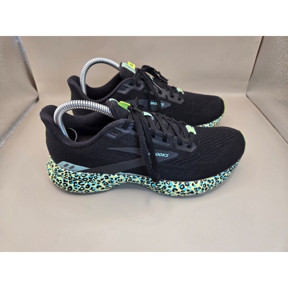 Brooks Launch 8 Shoes Women's 8 Black Leopard Cheetah Running Athletic Sneakers
